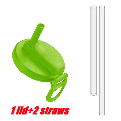 1PCS Soda Can Lid with 2 Straws Reusable Silicone Lid Cover Portable Canned Beverages Juice Beer Straw Cap for Home Picnic